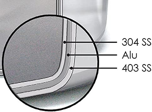 Duratux Tri-Ply 1.5-Quart Sauce Pan with Lid, Silver; Stainless Steel, PTFE & PFOA Free, Freezer to Oven Safe, Induction Compatible