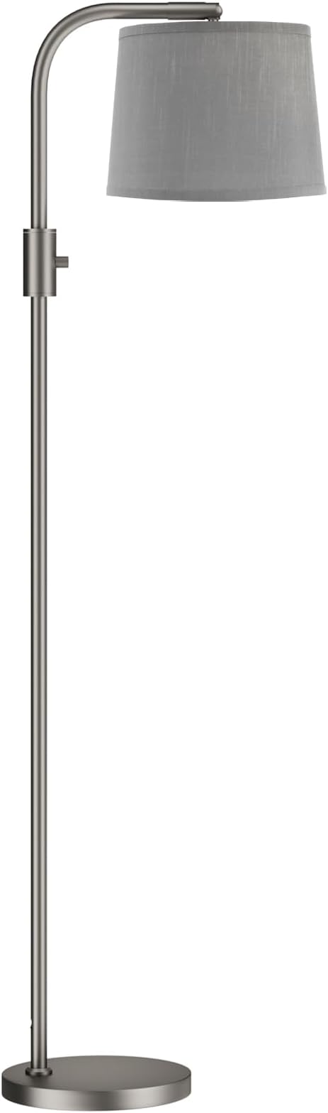 Ambimall Fully Dimmable Floor Lamp - Floor Lamps 9W LED Light Bulbs, Standing Lamps for Living Room with Adjust Head, Modern Standing Light Rotary Switch, Tall Lamp for Bedroom(Grey and Grey)