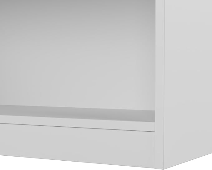 Bush Furniture Universal Small 2 Shelf Bookcase in White, Low Storage and Display Bookshelf for Home Office or Living Room Organization