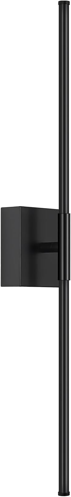 Black Hardwired Wall Sconces, Modern Wall Light, 29.1 Inch Not Dimmable Wall Light Fixtures, 350° Rotate LED Wall Lamp for Bedroom, Living Room, Bathroom, Hallway