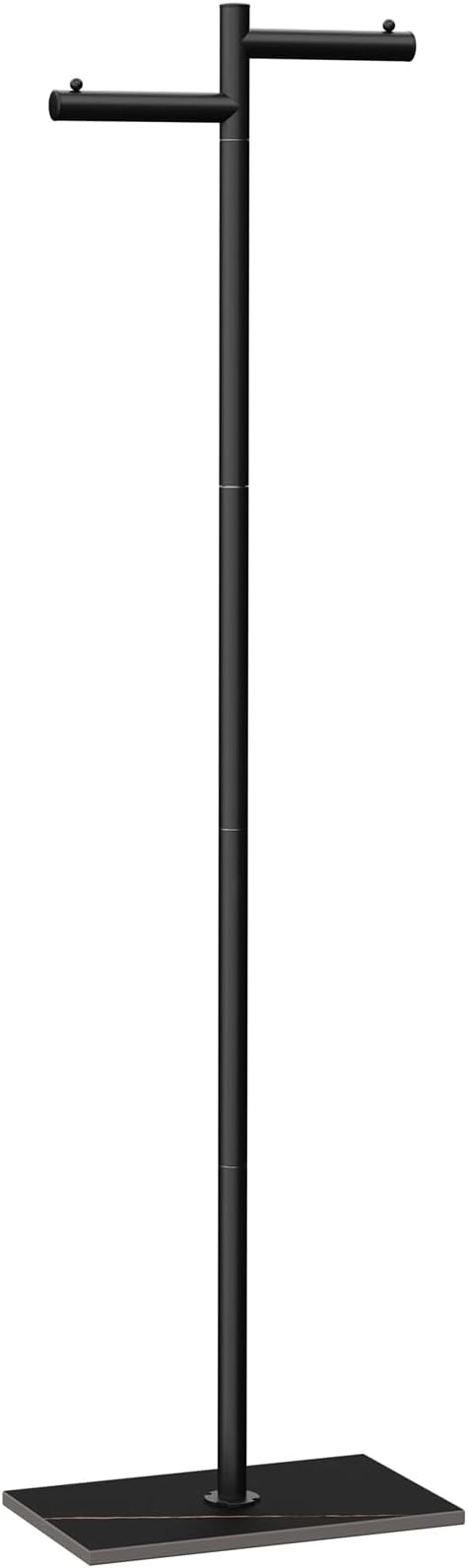 Garment Rack, Freestanding Metal Coat Racks, Z-shaped Coat Tree with Natural Rock Base, for Bedroom, Office, Hallway, Entryway, Living Room, 68.9in, Black