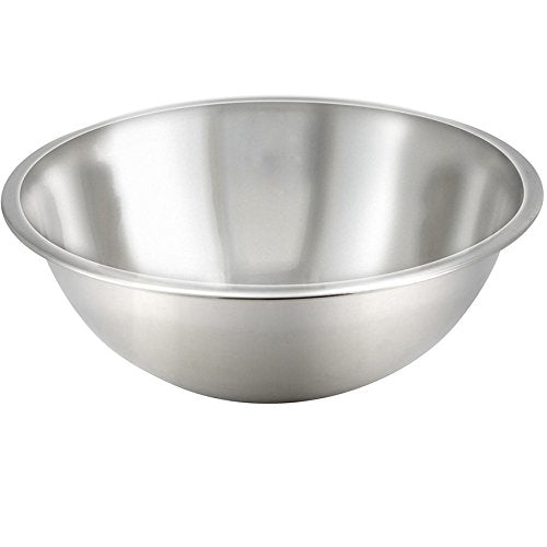 Tiger Chef Mixing Bowls Standard Weight Stainless Steel, Mirror Finish, 5 Quart, 1 Pack