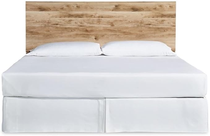 Signature Design by Ashley Hyanna Rustic Decorative Laminate Panel Headboard ONLY, King, Brown