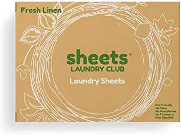 Sheets Laundry Club Bundle - 50 Pack (up to 100 loads) Fresh Linen Detergent Sheets, 40 Pack Vitality Dryer Sheets & 8 Oz. Uncharted Waters Scent Booster - New Liquidless Technology