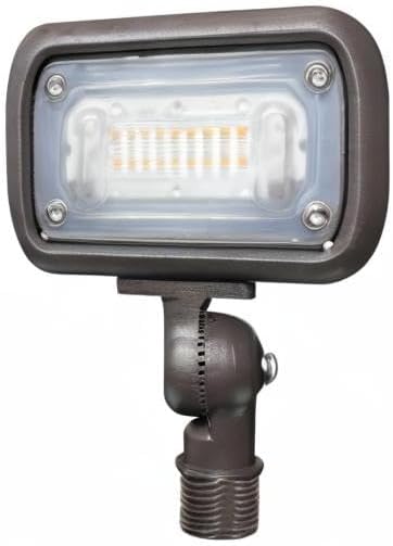 GKOLED 7W Outdoor LED Low Voltage Landscape Lighting Flood Light, 2700K, 550Lumen, 9-15V AC/DC, 1/2" Adjustable Knuckle Mount