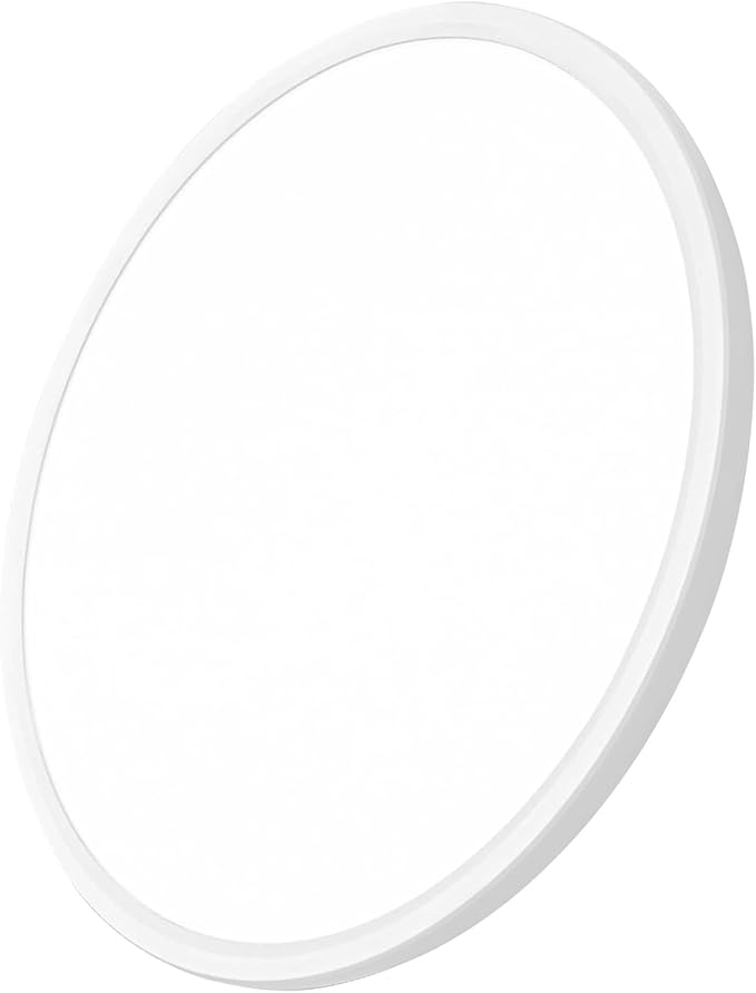 20 Inch Large LED Flush Mount Ceiling Light, 40W,4350LM, 3000K/4000K/6000K CCT Selectable,White Round Flat Panel Light Low Profile Ceiling Light Fitures for Hallway, Kitchen, Bedroom, Laundry Room