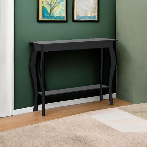 ChooChoo Narrow Console Table, Chic Accent Sofa Table, Entryway Table, 39.3 Inch, Black
