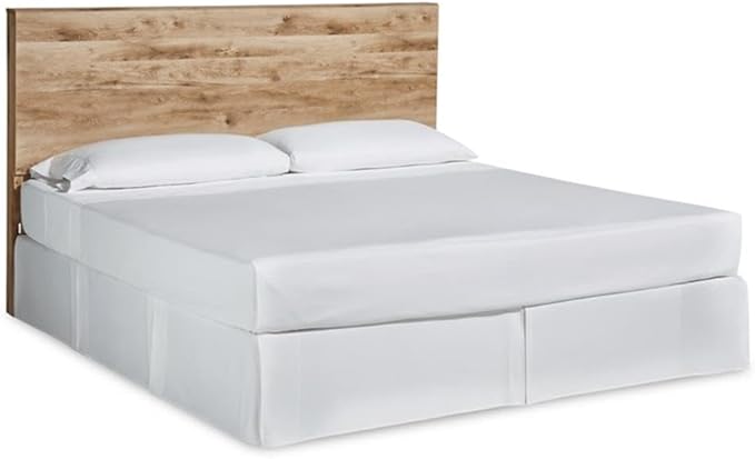 Signature Design by Ashley Hyanna Rustic Decorative Laminate Panel Headboard ONLY, King, Brown