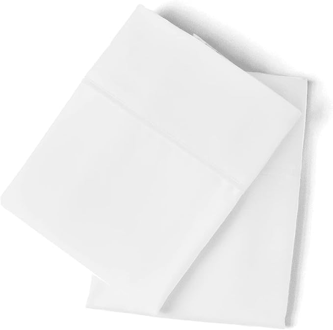 Night Sweats: The Original PeachSkinSheets 1500tc Soft Standard Pillowcase Set Classic White