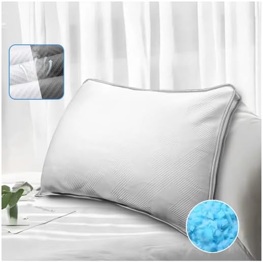Pillows for Sleeping, Adjustable Shredded Memory Foam Pillow, Standard Size Set of 1 for Side, Back and Stomach Sleeper, College Dorm, Oeko-TEX Certified（20x26）