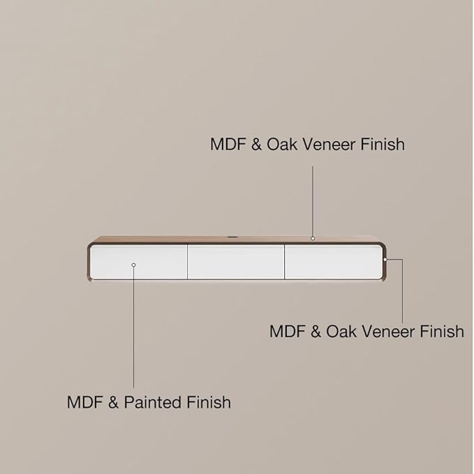 POVISON Fully-Assembled 63" Minimalist Floating TV Stand with LED Lights, Modern Wall-Mounted Media Console with 3 Flip-Down Cabinet Doors for 55 Inch TV