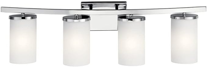 Kichler Crosby 31" 4 Light Vanity Light Satin Etched Cased Opal Olde Bronze®