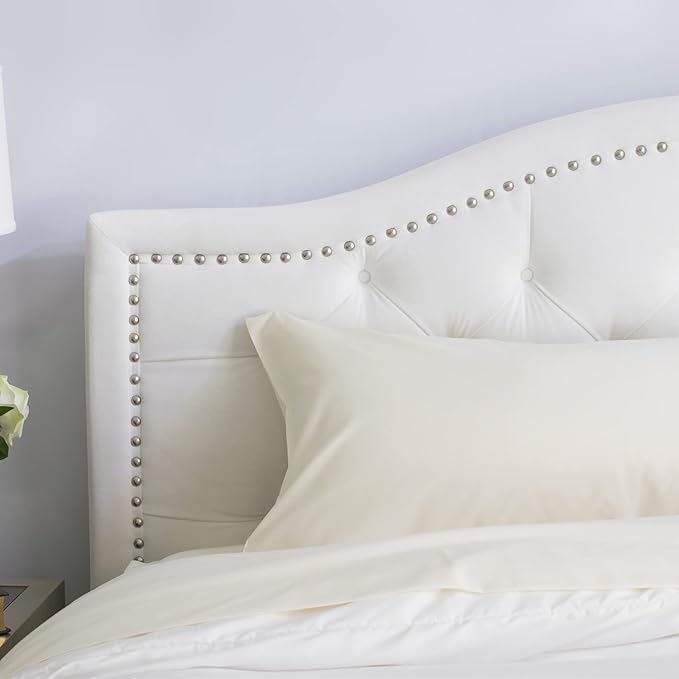 PeachSkinSheets Night Sweats: The Original 1500tc Soft King Pillowcase Set Vanilla Bean