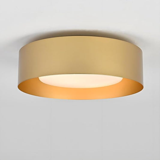 Modern Flush Mount Ceiling Light,Minimalist Close to Ceiling Lighting Fixture,Gold Circular Ceiling lamp for Bedroom,Dining Room,Entry,Hallway,Balcony, Bathroom (12.5''