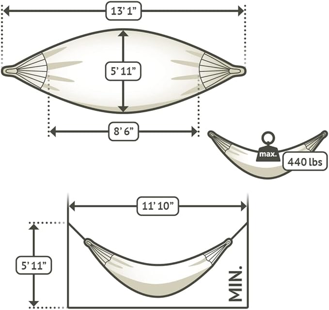 LA SIESTA Brisa Classic Hammock, Handmade, Weather-Resistant, Tear-Resistant Hammock for Indoor & Outdoor Relaxation, Size-King - Toucan