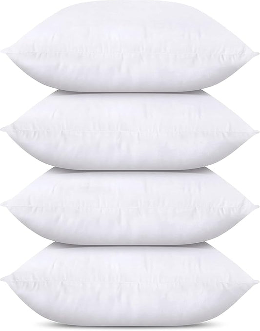 Utopia Bedding Throw Pillows Insert (Pack of 4, White) - 28 x 28 Inches Bed and Couch Pillows - Indoor Decorative Pillow