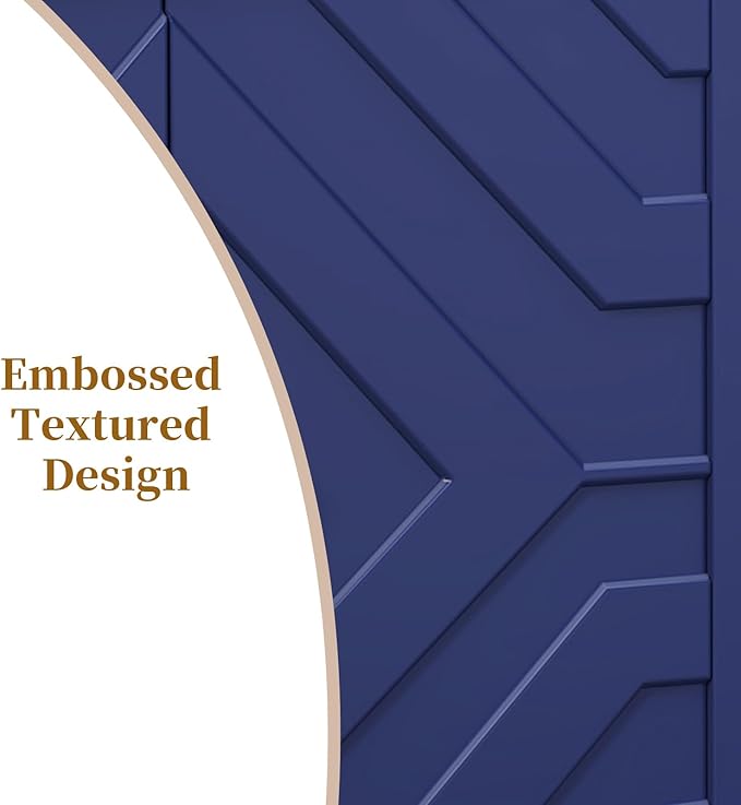 HLR 63''Modern TV Stand for 65/70/75 inch TV, Entertainment Center with Storage Cabinet, Mid Century Blue TV Stand,Embossed Pattern TV Console, TV Media Console for Living Room, Bedroom