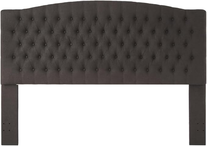 24KF Boucle Upholstered Tufted Button King Headboard and Comfortable Fashional Padded King/California King Size headboard,6025-K-Boucle-Dark Gray