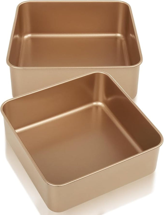 Baking Sheet Pans,2 Pack Nonstick Baking Sheet Pans,Cookie Sheet, Brownie Pan, Bread Pan for Toaster Oven, Small Baking Tray,Bakeware for Cakes, Cookies & Breads (9 Inches)