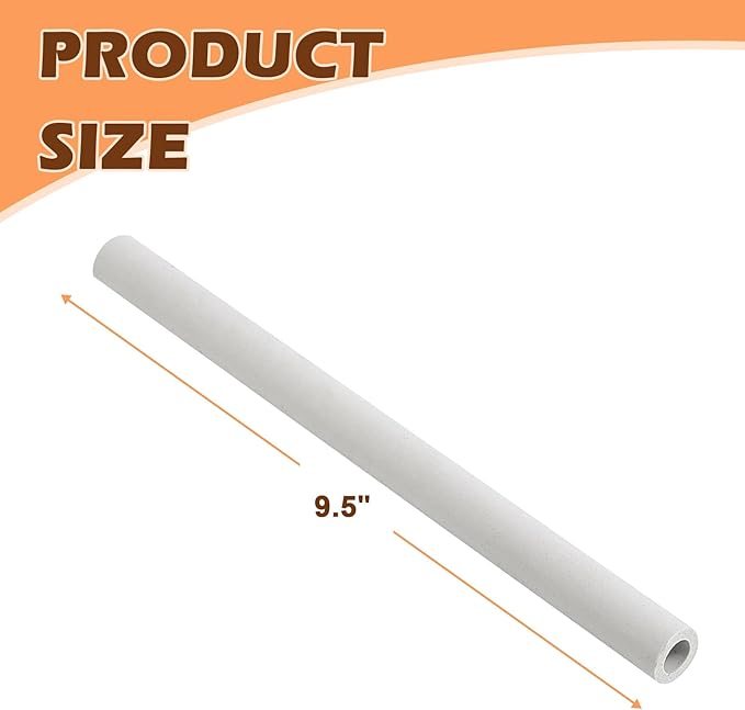 MOASKER Grill Ceramic Rods for DCSCT Gas Grill, Replacement Gas Grill Ceramic Radiants for DCS Grill 245398 27DBQR 36EBQAR 27FSBQ 36DBQ 36DBQAR 48DBQR Grill Heat Plates,9.5" Long,18pcs Ceramic Rods