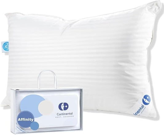 Continental Bedding Affinity.SS.1 Down Alternative Bed Pillow, Super Standard (Pack of 1), White