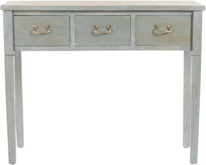 SAFAVIEH Home Collection Cindy Farmhouse Ash Grey 3-Drawer Console Table