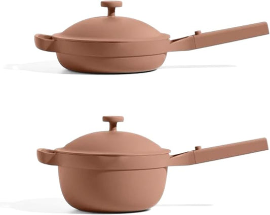 Our Place Mini Home Cook Duo - 8.5" Always Pan & Small Perfect Pot Bundle | Multi-Functional Cookware Set Replaces 18 Pieces | Spice