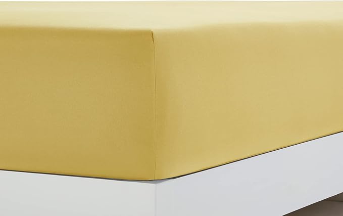 Clara Clark Bed Sheets, Premier 1800 Series 4 Piece Bed Sheet Set, Deep Pocket, Wrinkle, Fade, Stain Resistant, Luxury Soft Bedding Sheets & Pillowcases, Queen, Custard Mellow