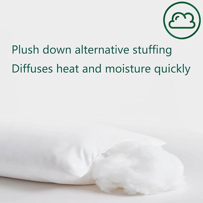 Squishy Flat Bed Pillows Standard Size Set of 2 Extra Soft Thin Pillow for Stomach Sleeping Adults Kids Back Sleeper Plush Fluffy White 20x26 inches