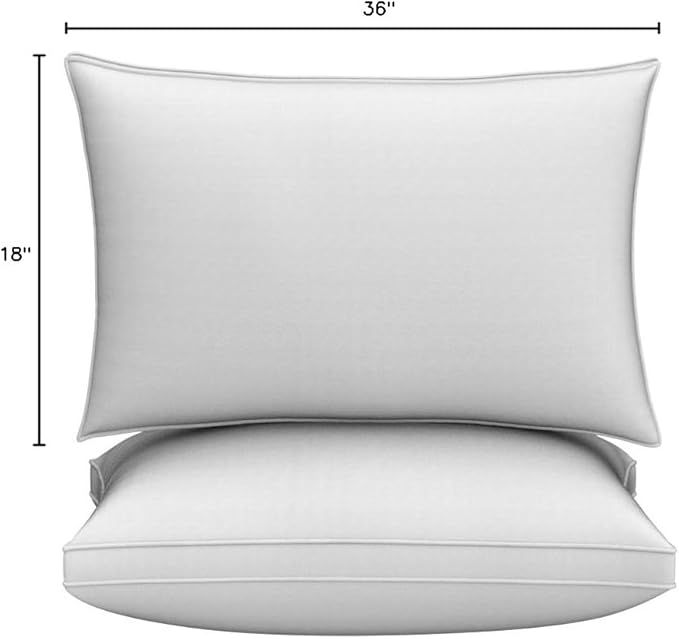 Utopia Bedding Bed Pillows for Sleeping King Size (White), Set of 2, Cooling Hotel Quality, Gusseted Pillow for Back, Stomach or Side Sleepers