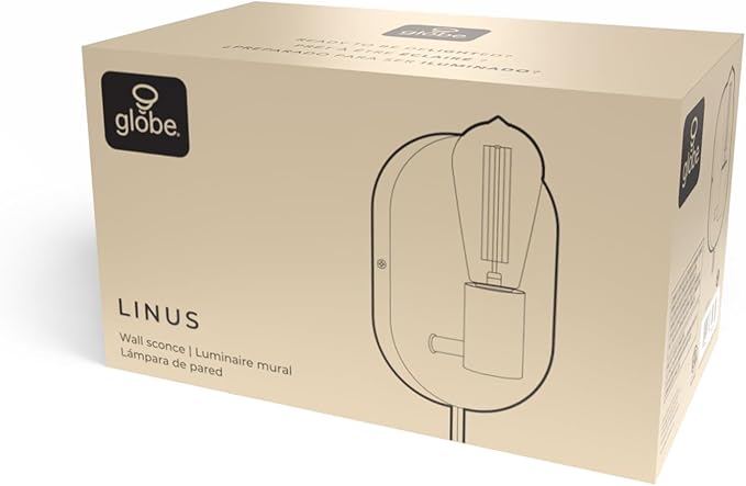 GLOBE Electric 65000134 1-Light Plug-in or Hardwire Wall Sconce, Matte White, 6ft White Fabric Covered Cord, Inline On/Off Rocker Switch, Bedroom, Living Room, Mounted Lamp