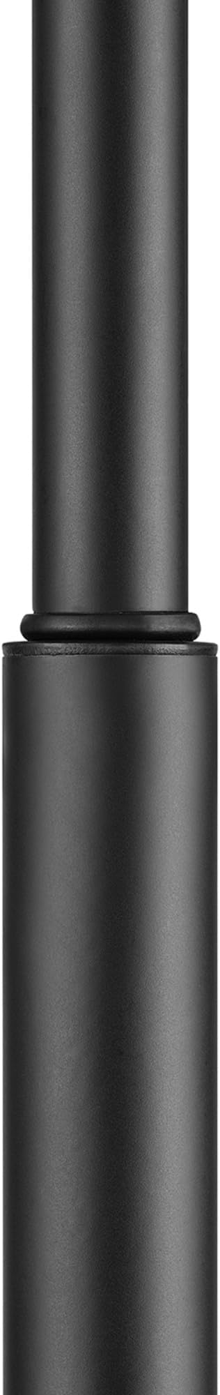 GLOBE Electric 61000146 62" Floor Lamp, Matte Black, White Fabric Shade, On/Off Rotary Switch on Socket, 6-Foot Black Cord, Reading Light, Bedroom, Living Room, Home Decor