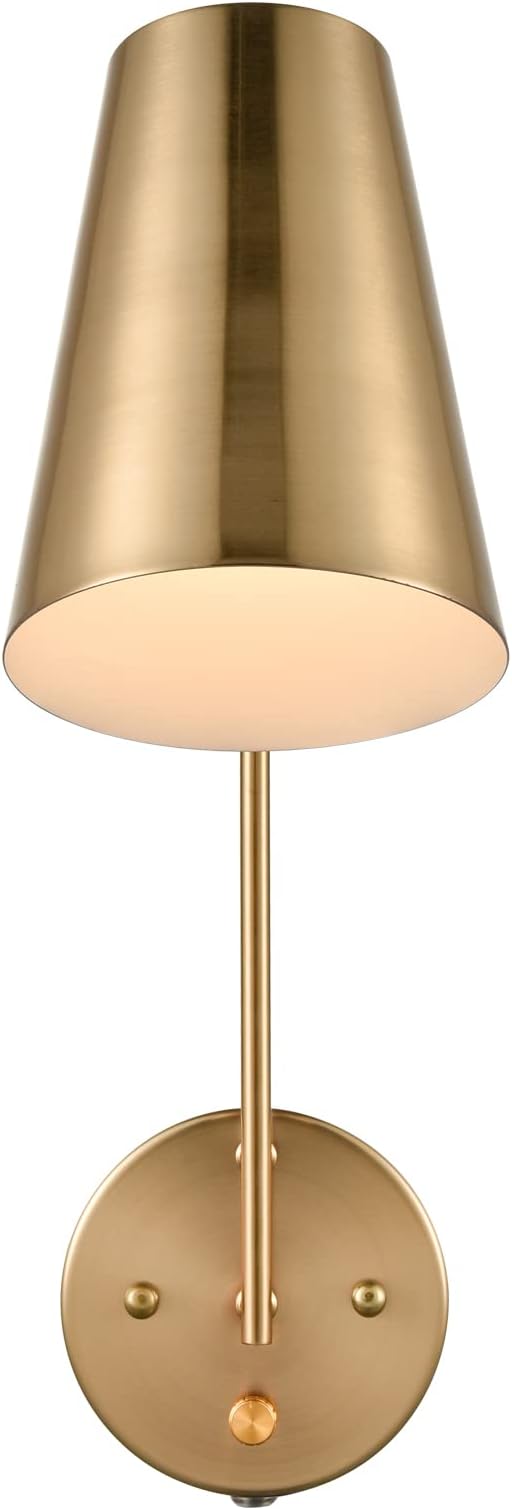 DANXU Modern Plug in Wall Sconce with Cord Set of 2 Gold Wall Light