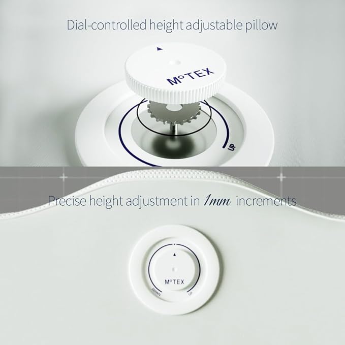 Motex Height Adjustable Memory Foam Pillows for Sleeping Neck Supporting Ergonomic Pillows with Washable Modal Fabric Cover, White, M-L Size – Motion N (1pc)
