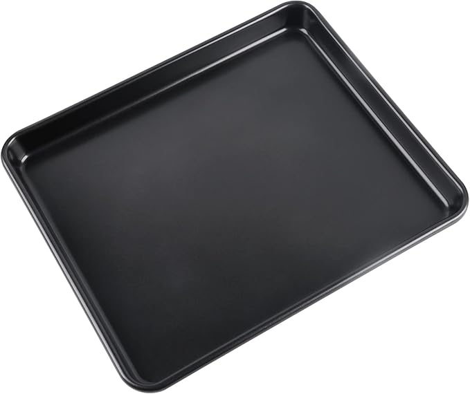 12.7-Inch Nonstick Baking Sheets & Cookie Trays for Oven, 2-Pack PFOA Free Baking Pans Set (Black)