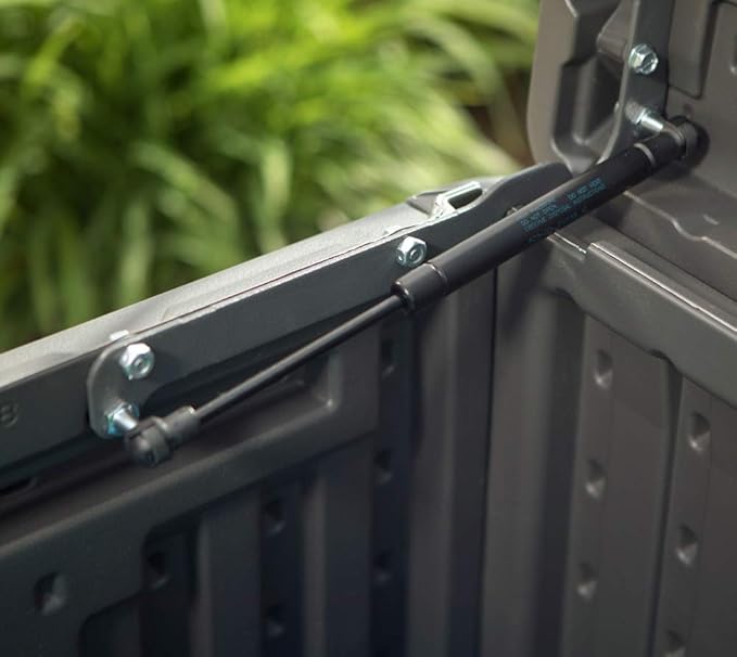 LIFETIME 60298 Heavy Duty Outdoor Storage Deck Box, 130 Gallon, Gray