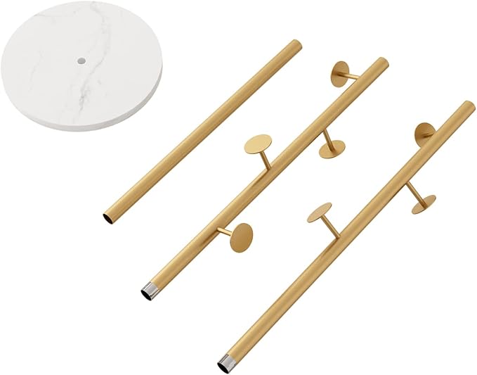 Gold Coat Racks, Metal Coat Rack Freestanding with Hooks, Entryway Coat Rack Stand, Coat Racks with Marble Base, Coat Tree for Hanging Clothes, Hats, Bags