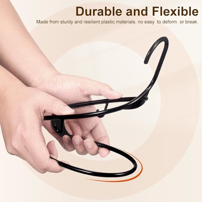 HOUSE DAY 500 Pack Plastic Clothes Hangers, Commercial Bulk Shipment for Business, Sturdy Durable Lightweight Hangers Black Ideal for Retail Dry Cleaners Warehouses, Save Cost & Warehouse Space