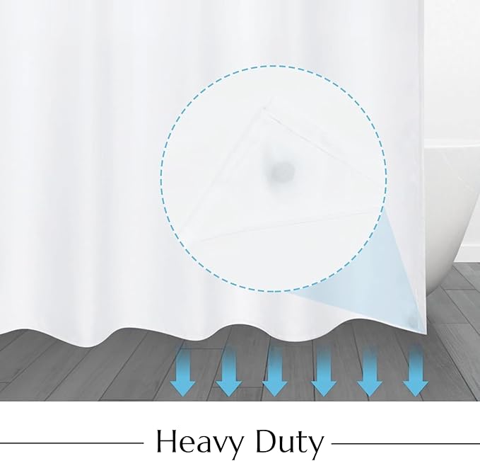 No Hook Shower Curtain with Snap in Liner, Boho Mid Century Modern Arch Heavy Duty See Through Window Waterproof Machine Washable Bathroom Curtain 71" W x 74" L (Pack of 1)