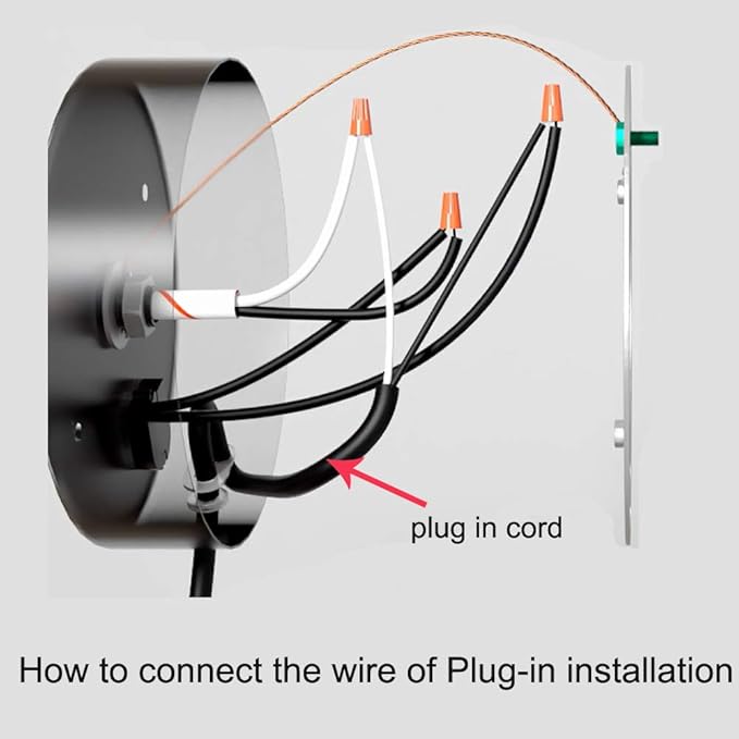DANSEER Contemporary Oil Rubbed Bronze Bubble Glass Wall Sconces Set of Two Sconce Plug in with Switch