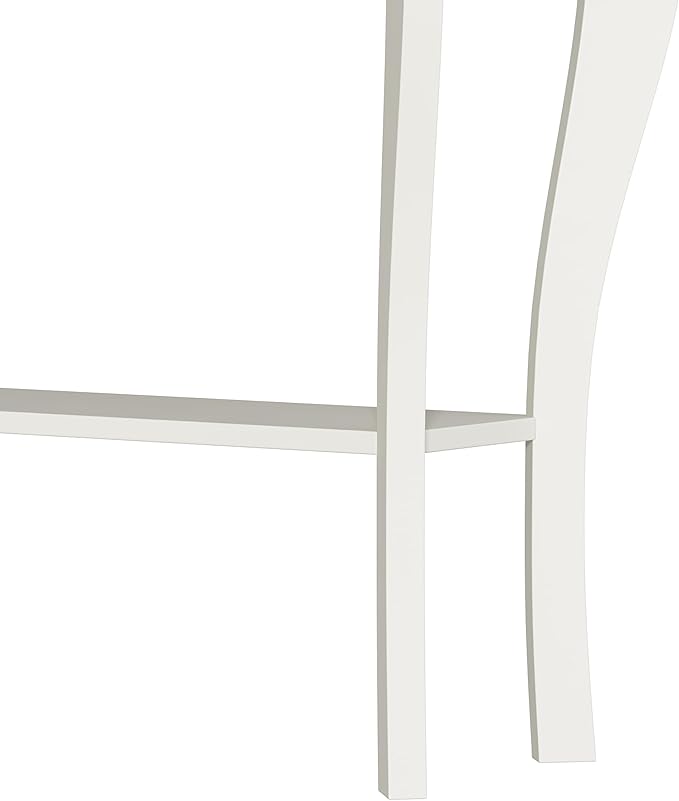 ChooChoo Narrow Farmhouse Console Table, Chic Accent Sofa Table, Entryway Table, Soft White