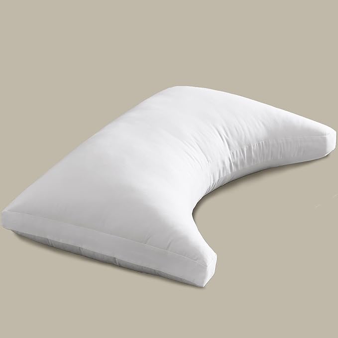 ACCURATEX Side Sleeper Pillow for Side and Back Sleepers-100% Cotton Cover Filled with Down Alternative,King Bed Pillows for Shoulder,Neck & Head Support,Adjustable Shredded Memory Foam Pillow