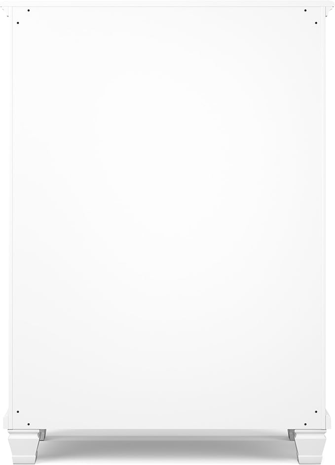 Signature Design by Ashley Fortman Casual 5 Drawer Chest for Bedroom, White