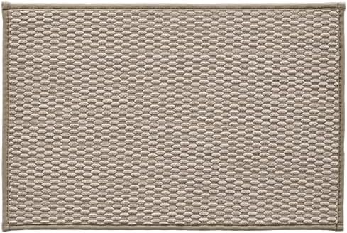 Bathroom Rugs Non Slip Washable, Super Absorbent Thin Bath Mat Small Quick Dry Low Pile Bathroom Rug, Beige 16"x24"