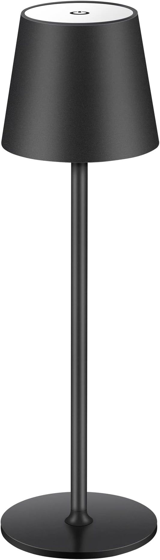 BGFHome Cordless Table Lamp LED Desk Lamp,5000mAh Rechargeable Touch Night Light Lamp,Wireless Minimalist Design for Restaurant/Bedroom/Bars/Outdoor Party/Camping/Coffee Shop(Black)