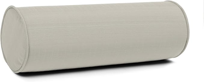 Sherry Kline Sunrise Indoor/Outdoor Neck Bolster Corded Edge Filled Pillow Sand 6"x18" Set of 2