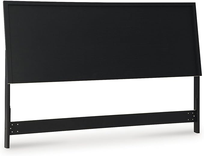 Signature Design by Ashley Danziar Modern Panel Headboard for Bedroom, Queen, Black