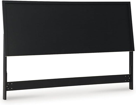 Signature Design by Ashley Danziar Modern Panel Headboard for Bedroom, Queen, Black