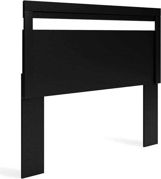 Signature Design by Ashley Finch Modern Headboard ONLY, Queen, Black