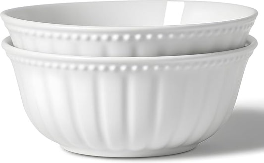 Pasta Bowls, 8 Inch Oatmeal Bowls, Kitchen Bowl Set, Mixing bowl Set, Salad bowl, Microwave and Dishwasher Safe, Set of 2